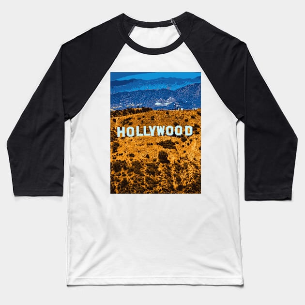 Hollywood - Landscape Baseball T-Shirt by Aleksander37